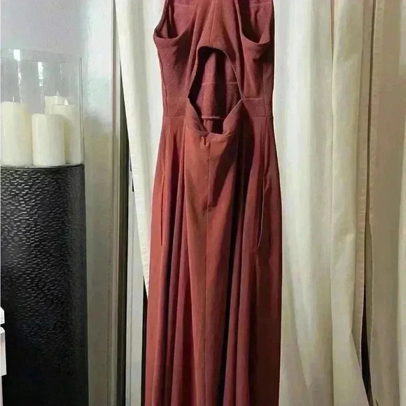 Athleta Womens Burnt  Orange Red Sleeveless Open Back Halter Dress XXS - Picture 4 of 5